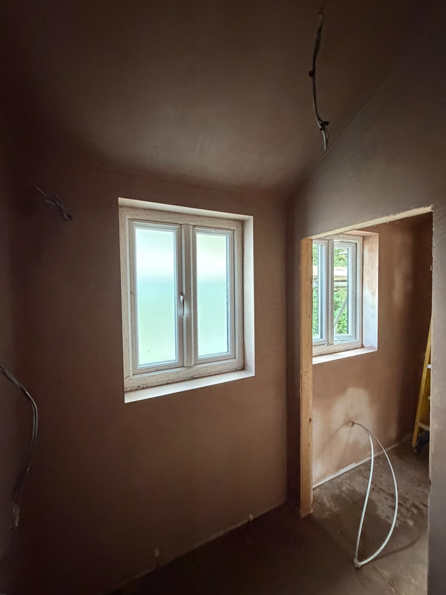Broad smooth plastered wall